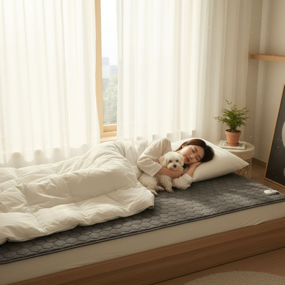 <2026년형 탄소카본매트>3H 한일온열기 그래핀 탄소매트 카본매트 전자파 없는 빨아쓰는 전자파 차단 NEW블랙 1인용 2인용 싱글 더블 킹사이즈 전기요, NEW블랙더블전체난방, 150x200cm 109,000원