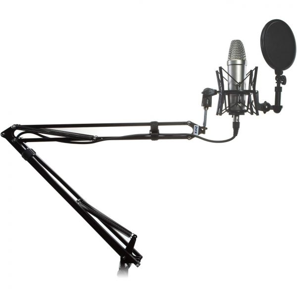 콘덴서 마이크 홈레코딩 녹음 가성비 레코딩 마이크, 스파이더 쇼크마운트, 10FT XLR 케이블 및 듀얼 레이어 팝 필터가 장착된 LyxPro 암 스탠드 마운트 조절식 붐 스위 208,100원