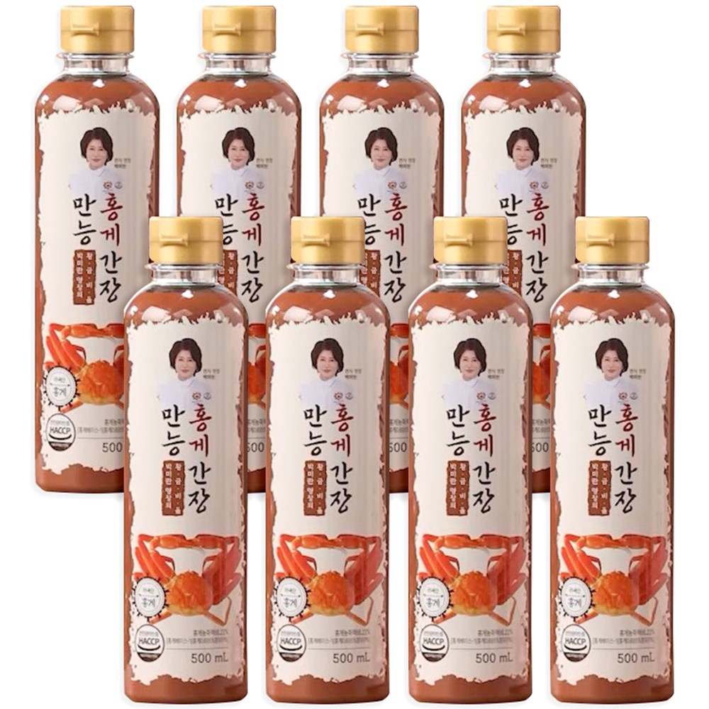 [신박한생활] 박미란대가 홍게 만능 간장 / 총 4L ( 500ml 8통 ) 100% 국내산 홍게농축액 엑기스 맛간장, 2세트, 2L 39,900원