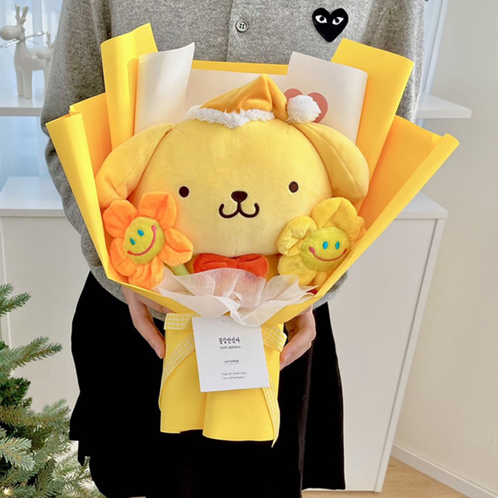 산리오 파자마중형 스마일꽃 인형꽃다발 졸업선물 졸업식꽃다발 축하선물 학예회 재롱잔치 26,400원