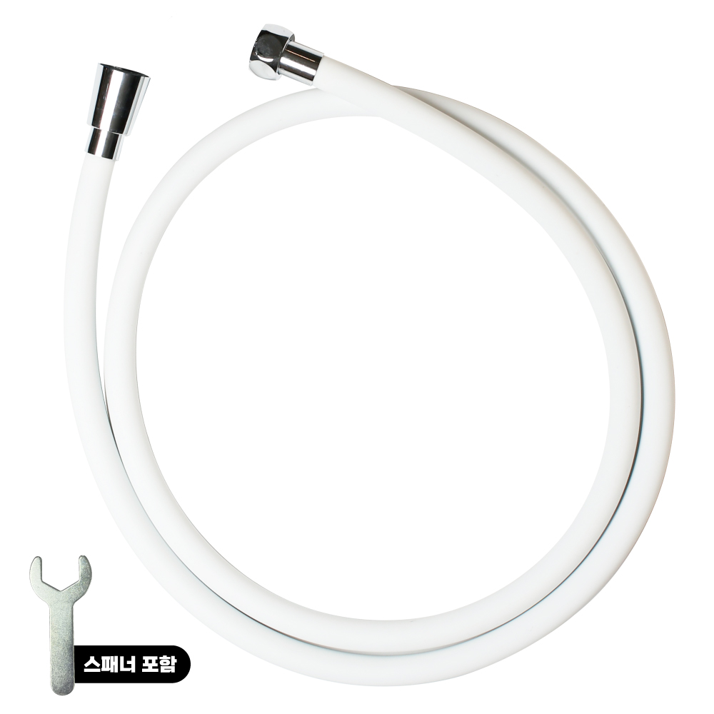 더쎈고릴라 실리콘샤워호스 물때 꼬임방지 냄새없는 샤워호스, 화이트 14,950원