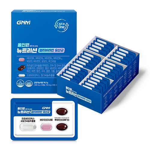 GNM 올인원 뉴트리션 멀티비타민 유산균, 1개, 30회분 43,800원