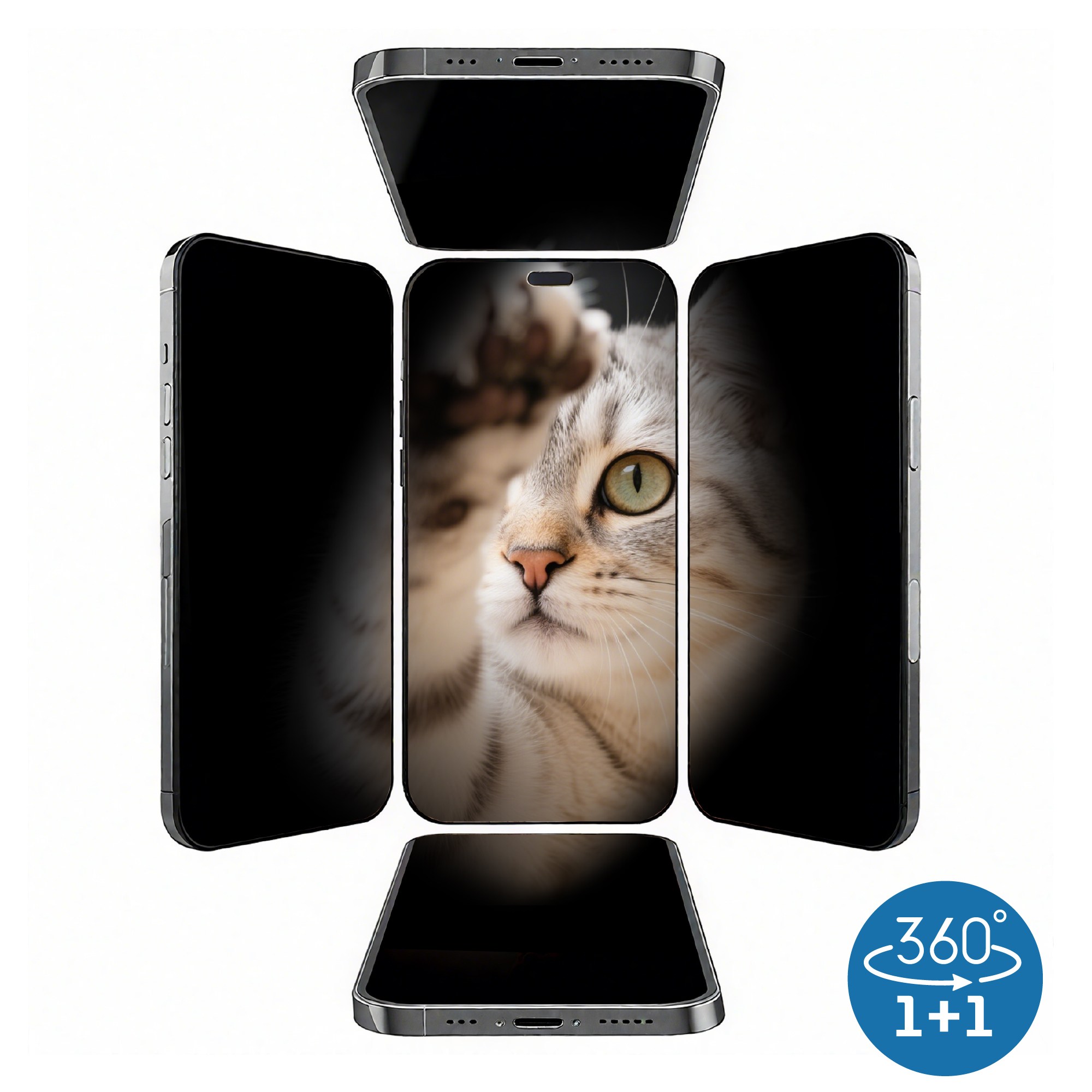 FASEN 사방팔방 아이폰 사생활보호필름 강화유리 액정보호필름 지문방지 고화질 풀커버 2매입 9,900원