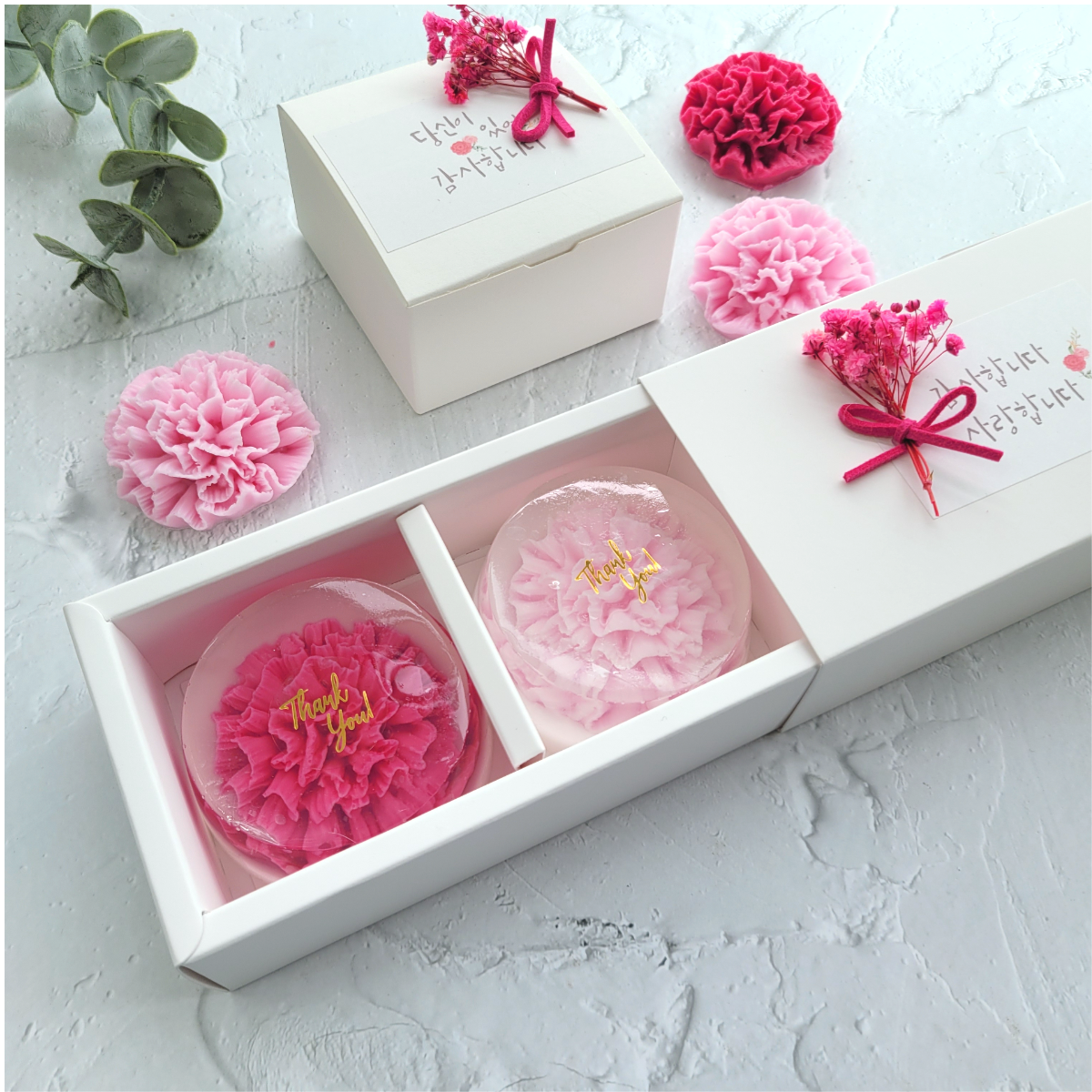 [유진공방] 카네이션 꽃 비누 가정의달 어버이날 스승의날 답례품+무료선물포장 / 중량 약 100g, 100g 8,000원