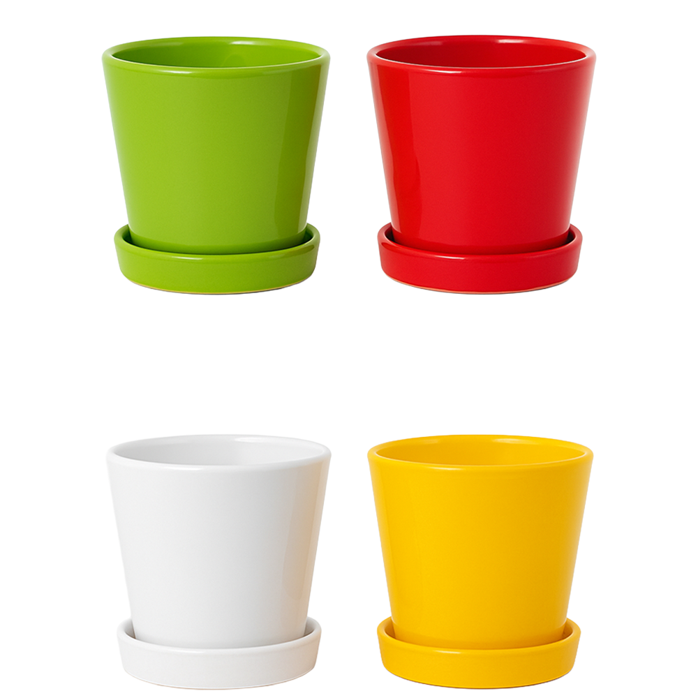 모던레시피 유광 원형 기본 도자기 화분 받침 세트 / 모던 인테리어 디자인 9,900원