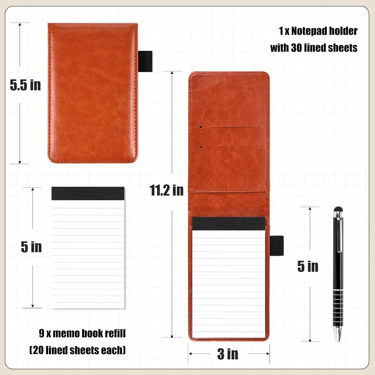 한우리 미니 노트패드 메모패드, 1개, 30매, 브라운 7,100원
