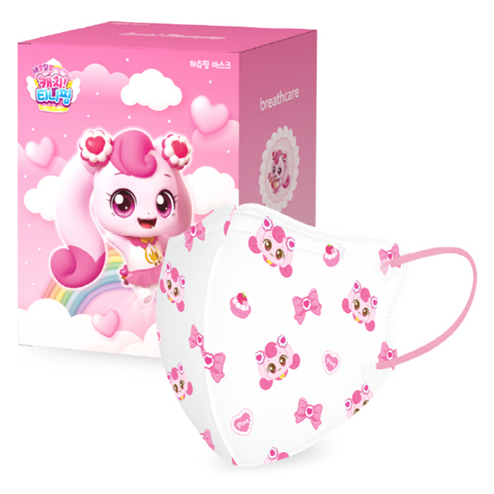 브리드케어 캐치티니핑 새콤달콤 티니핑 시즌 4 마스크 아동용 소형 S, 하츄핑, 1개, 25개입 20,000원