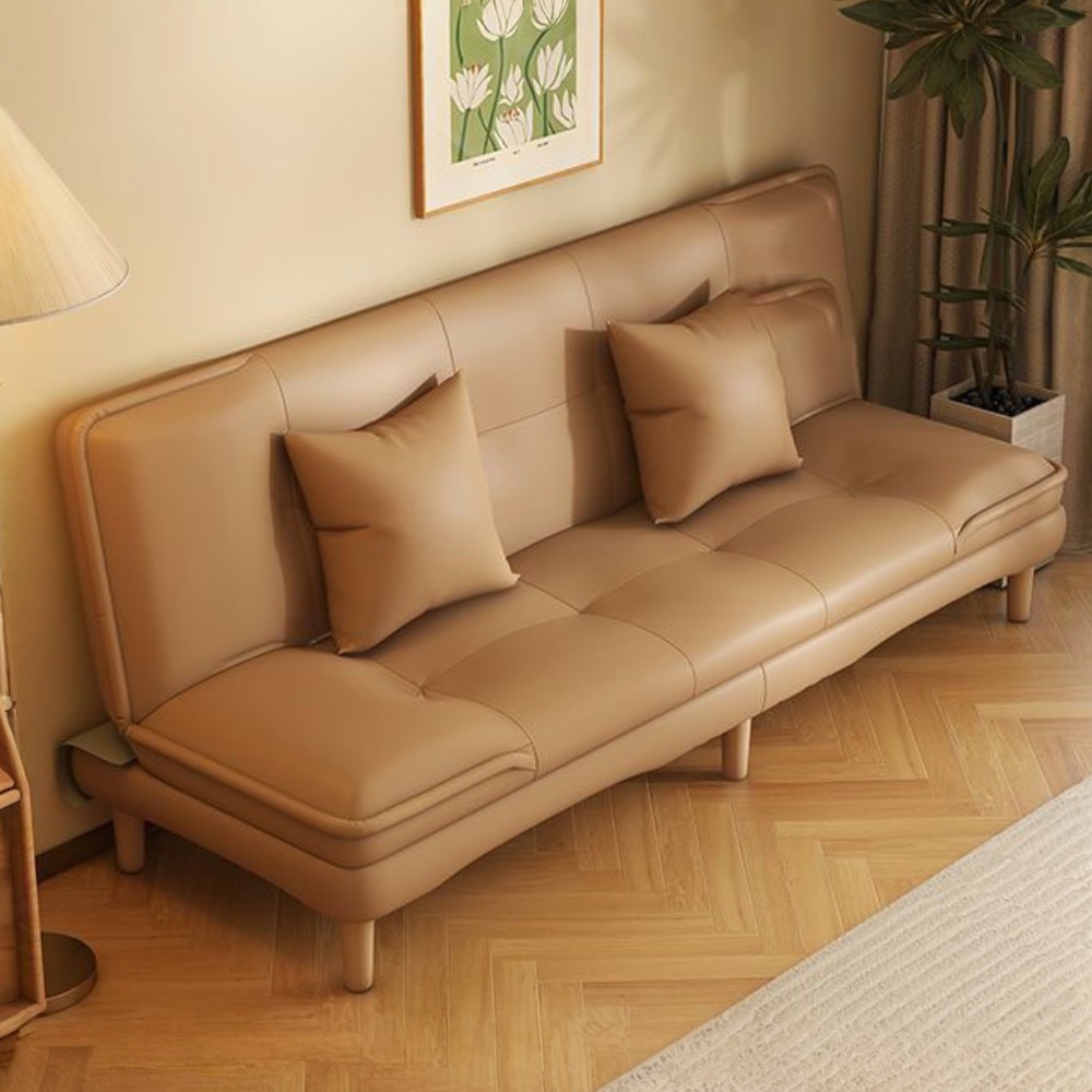 침실용 심플한 다기능 접이식 편안한 낮잠용 리클라이닝 소파베드, 브라운(1800mm) 222,000원