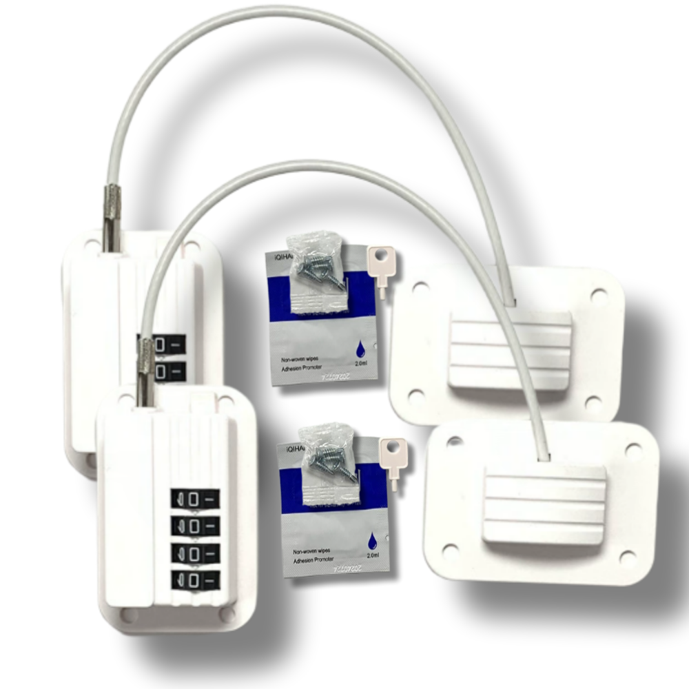 브리엠 도난방지 4자리 비밀번호 강력 잠금 시건 장치 2p 화이트 숙소 고시원 18,700원