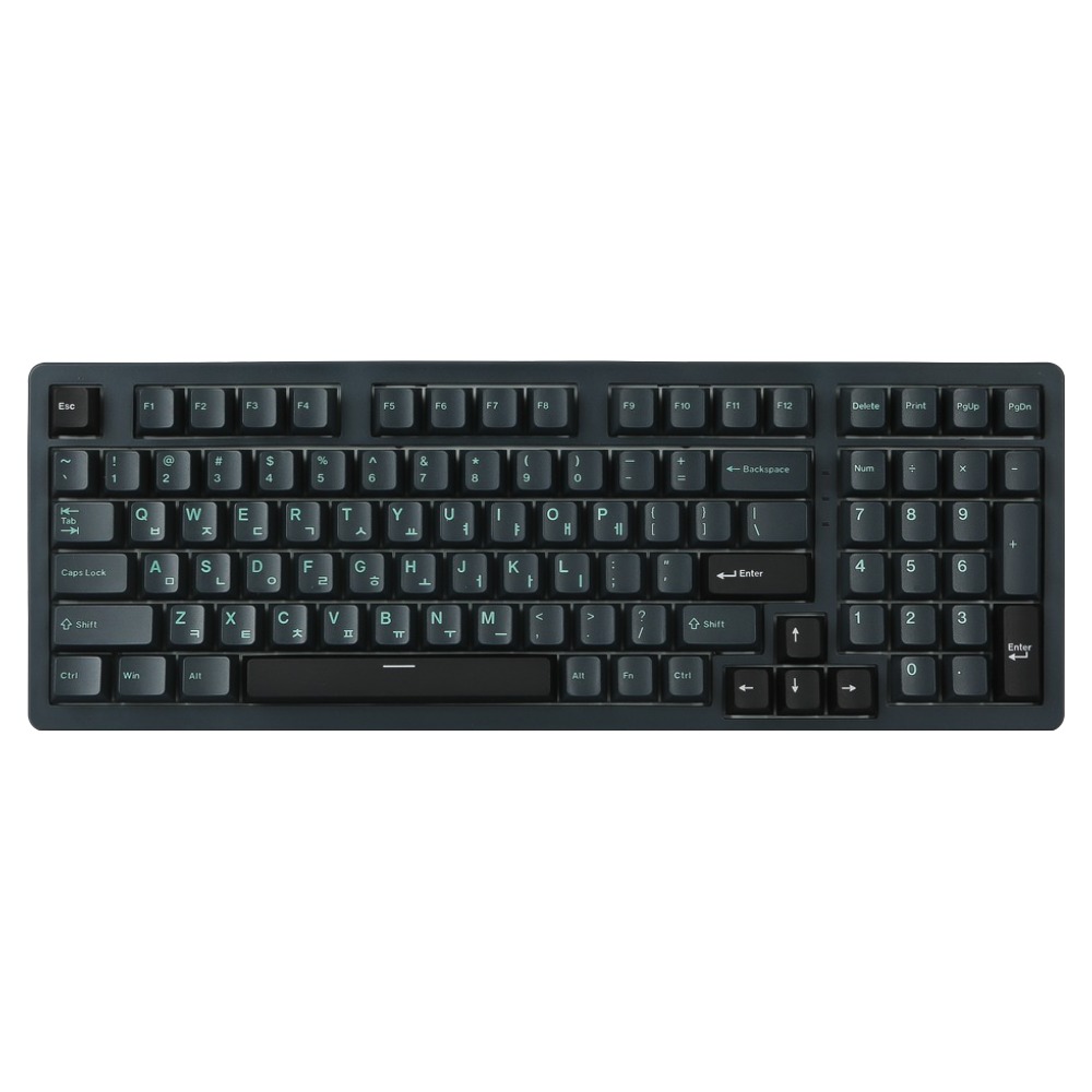 지클릭커 파도프로젝트 1K 제주스위치 무소음 특주축 45g 풀윤활 무선 블루투스 기계식 키보드, 딥그린 블랙, WK98, 제조사축 64,660원