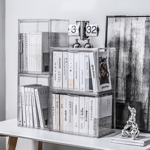 무타공마켓 다용도 투명 아크릴 리빙박스 책정리함, 1개, 투명 16,900원