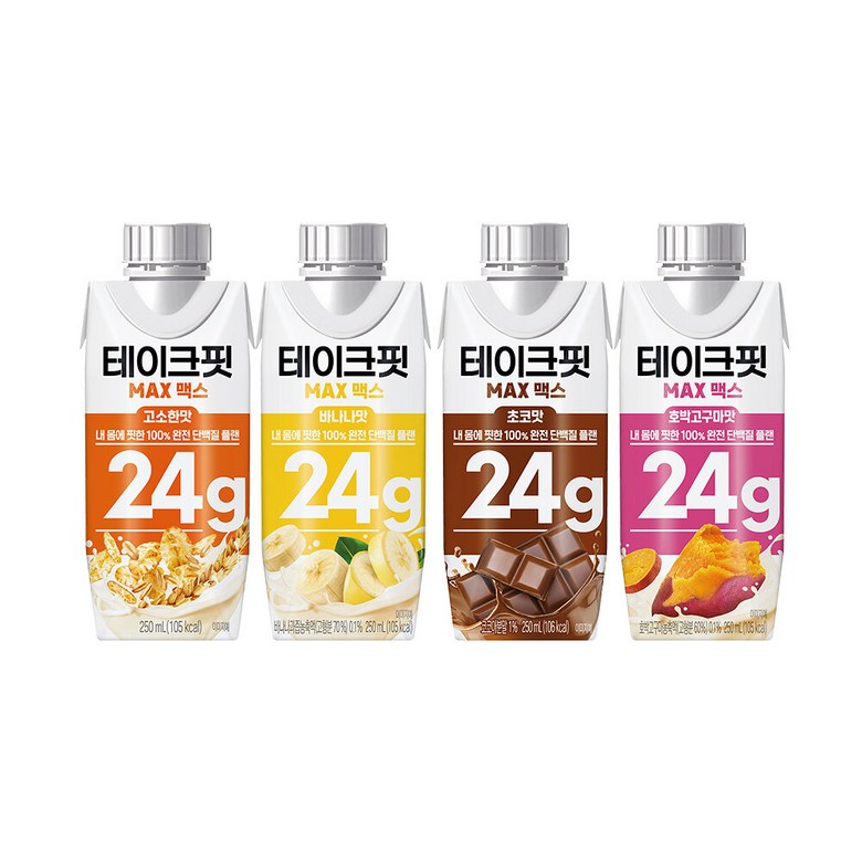 테이크핏 맥스 단백질 음료 250ml 4종 택 1고소초코바나나호박고구마 181737 11,600원