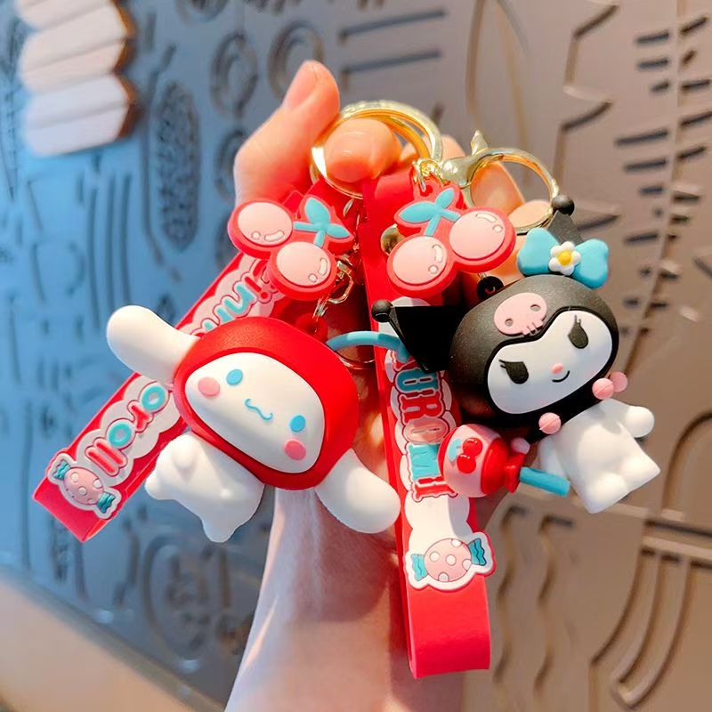 산리오 키링 가방고리 열쇠고리, 1개, 블랙 19,500원