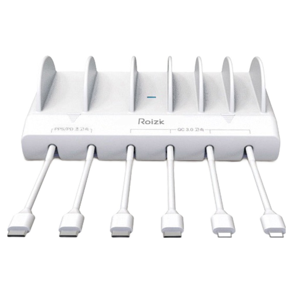 로이직 초고속 PPS PD 6포트 멀티충전기 RZ-615 화이트 + C타입 케이블 4p + 8핀 케이블 2p 세트, 화이트, 1세트 51,800원