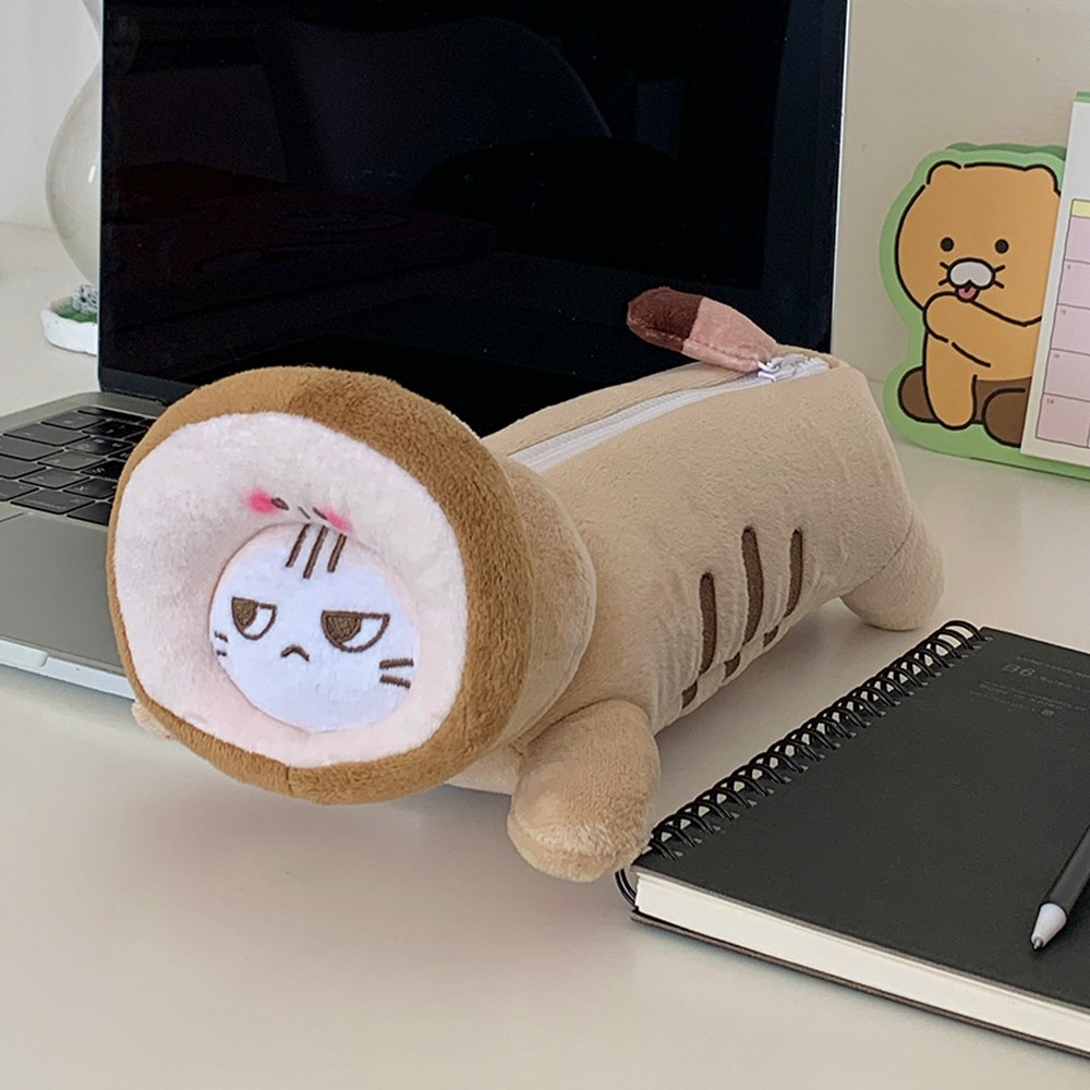홈바내쓰 귀여운 고양이 붕어빵 인형 필통, 1개, 토스트 15,290원