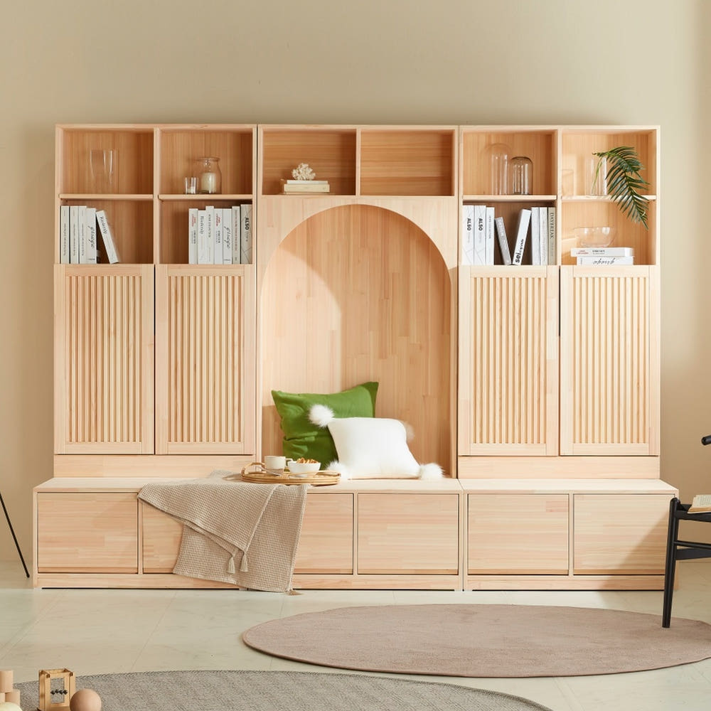 바르숲 다온 편백나무 원목 수납 벤치 책장형 소파 2700 2,920,000원