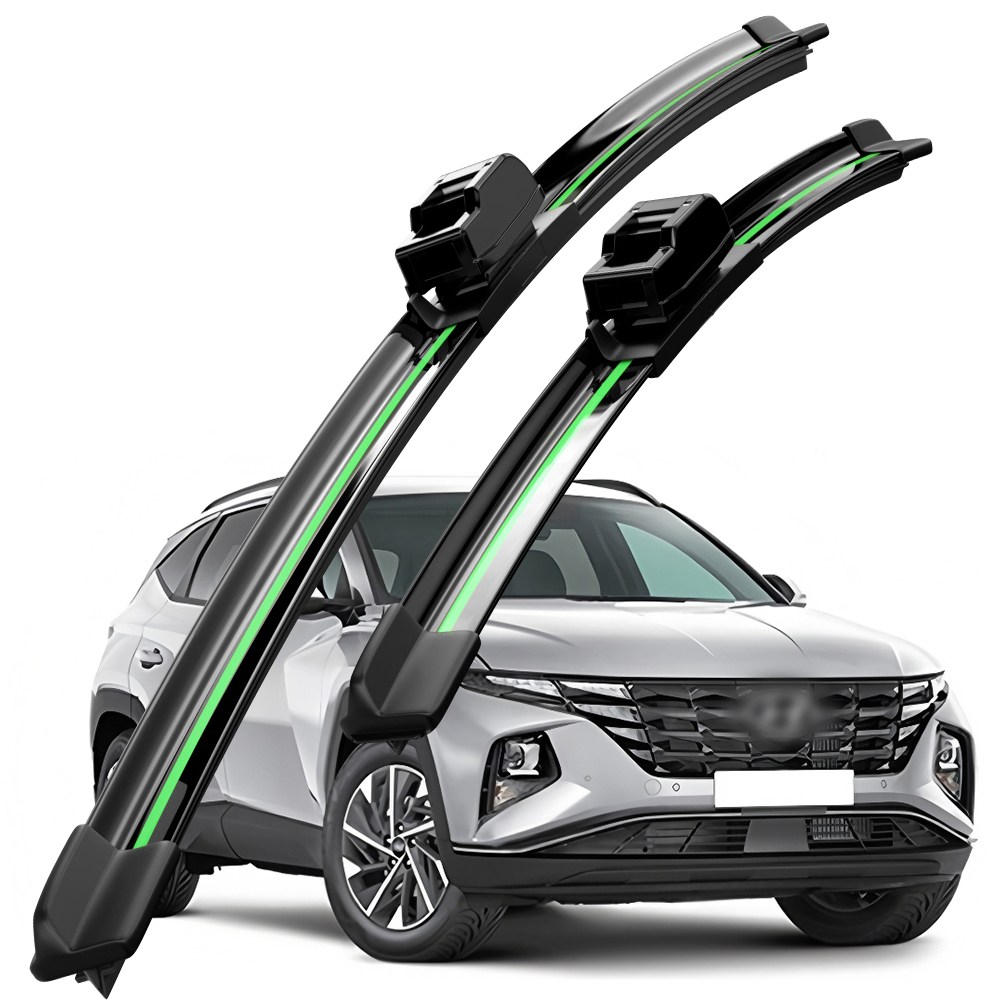 호환 현대 투싼 ix(LM)/올 뉴 투싼/더 뉴 투싼 TL NX4 2009-2024 와이퍼 초발수 저소음 자국 없음 전면 와이퍼 블레이드 2종 세트, 올 뉴 투싼/더 뉴 투싼(NX4) 2020-2024 28,600원