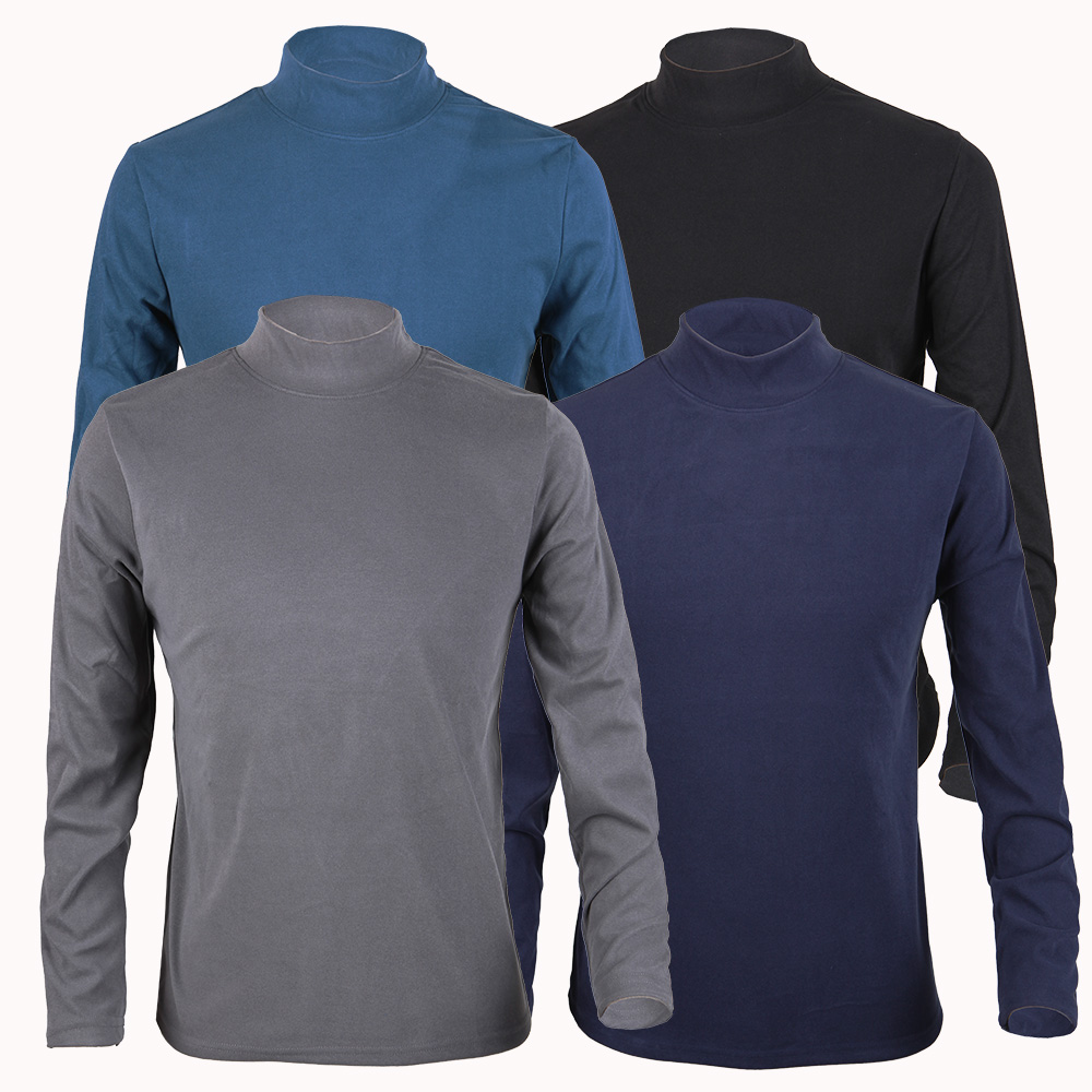 1+1 남자 양면기모 반목티 피치기모 남자반폴라 하프넥 티셔츠 긴팔티 이너웨어 15,800원