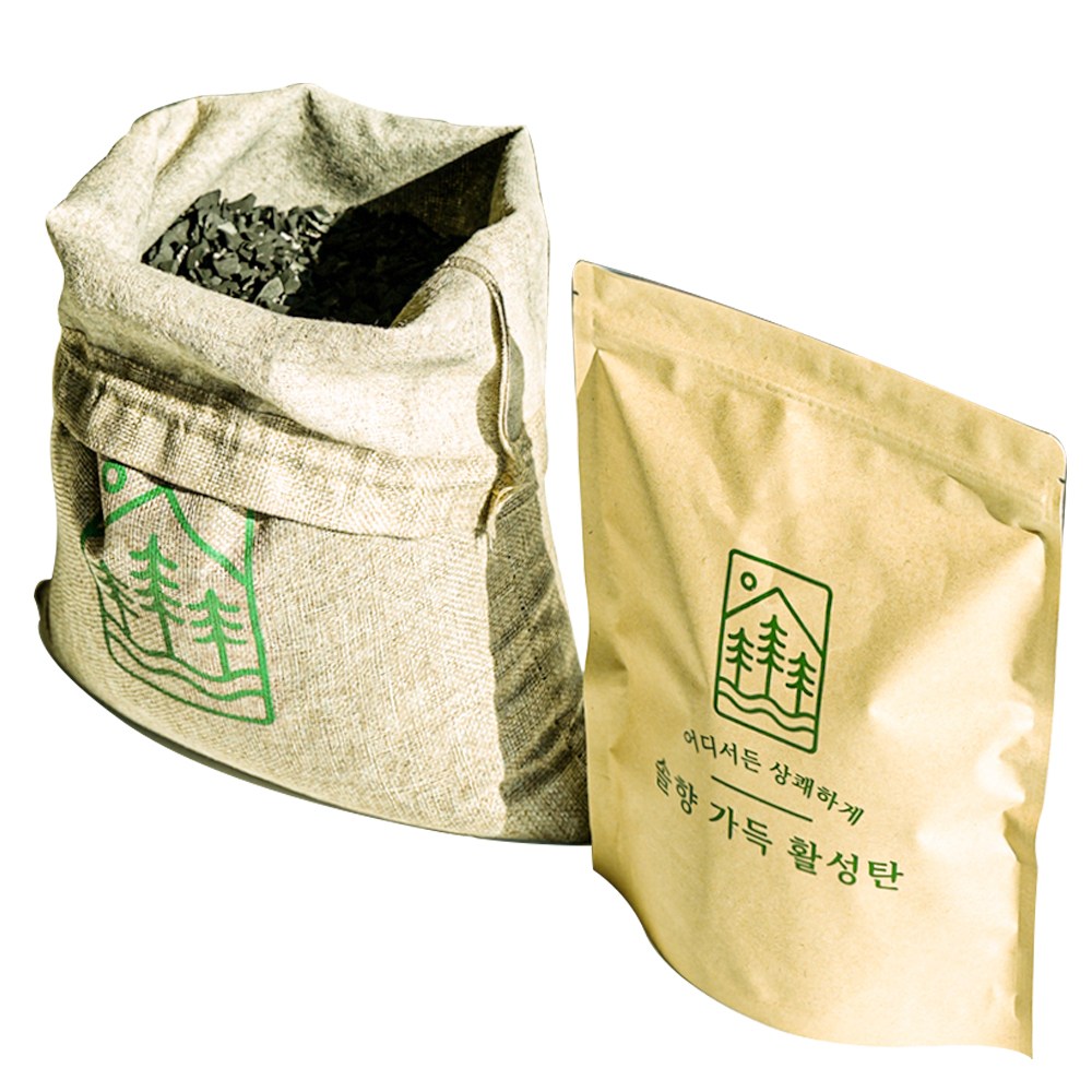 솔향 가득 야자 활성탄 실내 탈취 습기제거 제습제 공기정화, 1개, 500g 9,600원