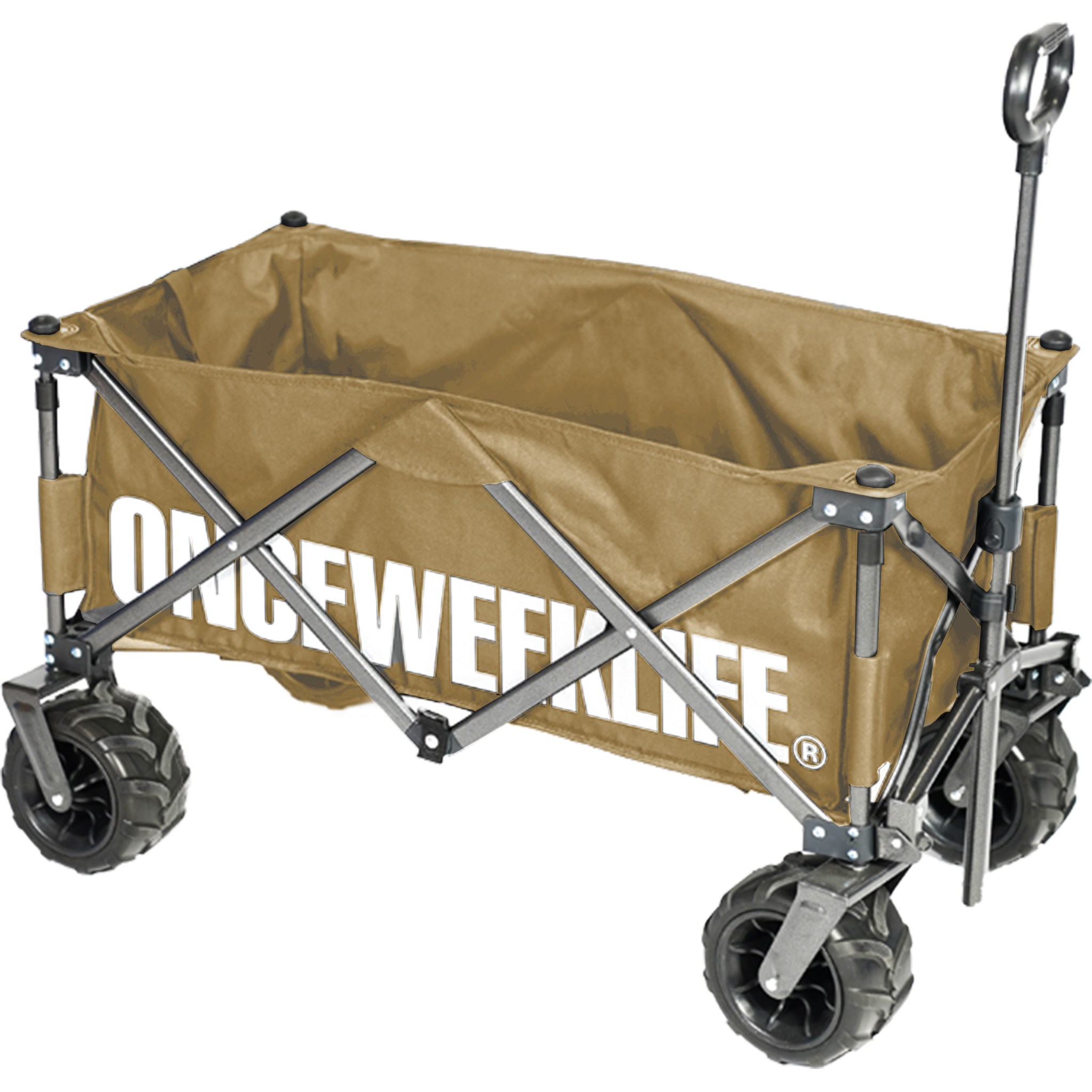 원스위크라이프 접이식 캠핑웨건 + 보관용 가방 세트, 브라운, 1세트 100,090원