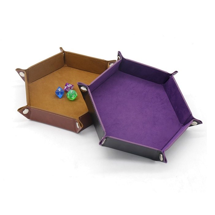 보스케 육각 다이스 트레이 PU 가죽 주사위 굴림판 플레이트 12,900원