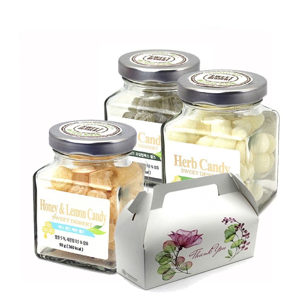 수제사탕 허브캔디 3개입세트 화이트데이사탕선물, 270g, 1세트 21,800원