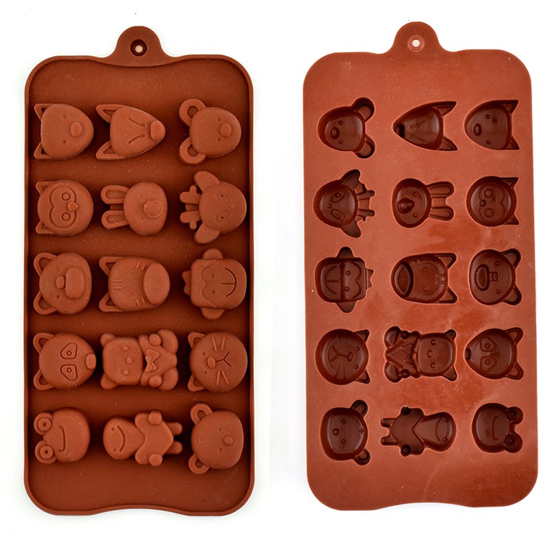 4000 실리콘 초콜릿 몰드, 1개, 1-동물얼굴 2,800원