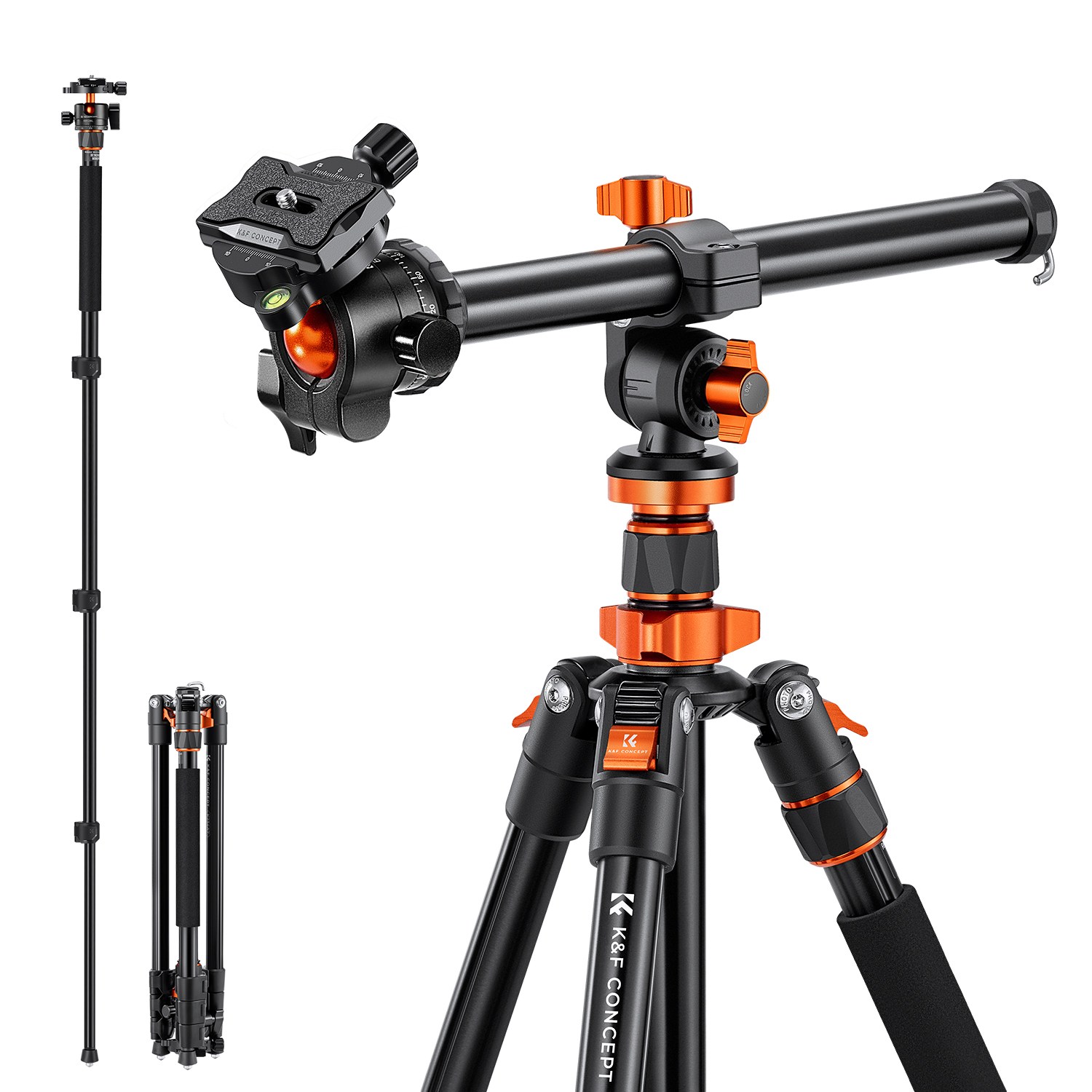 K&F CONCEPT 2m 오버헤드 알루미늄 DSLR 삼각대, O234A7+BH-28L, 1개 165,000원