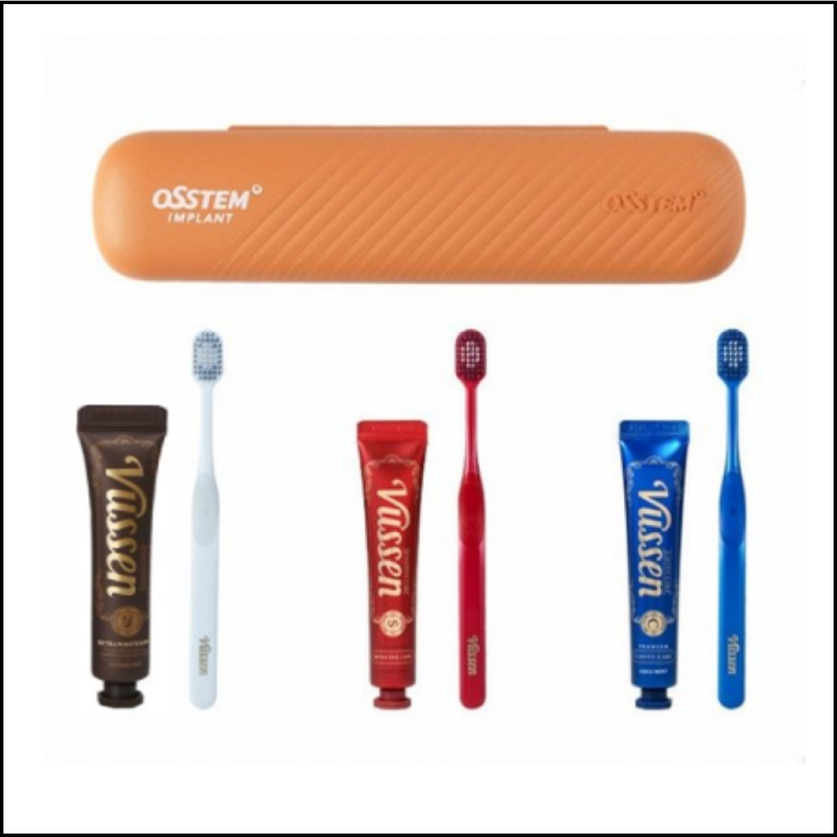 오스템 뷰센 휴대용 여행용 양치키트 세트 1개 (뷰센치약+더블와이드 칫솔) 8,000원