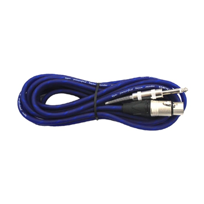 마이크케이블 캐논잭 편조선5M 6￠국산 마이크줄_청색 7,000원