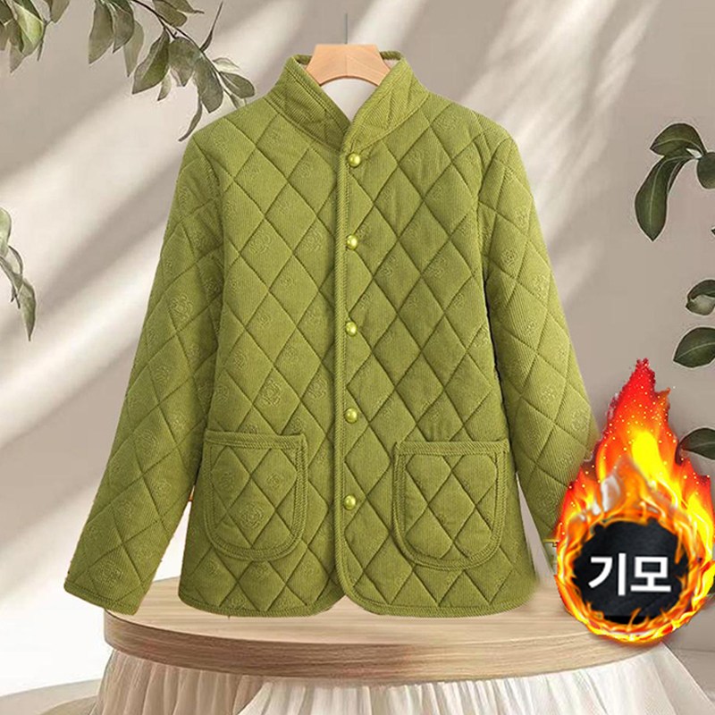 가을 겨울 중년여성용 빅사이즈 퀼팅 패딩 기모 캐주얼 루즈핏 데일리 도톰 보온 코트 엄마 편한 솜옷 18,400원