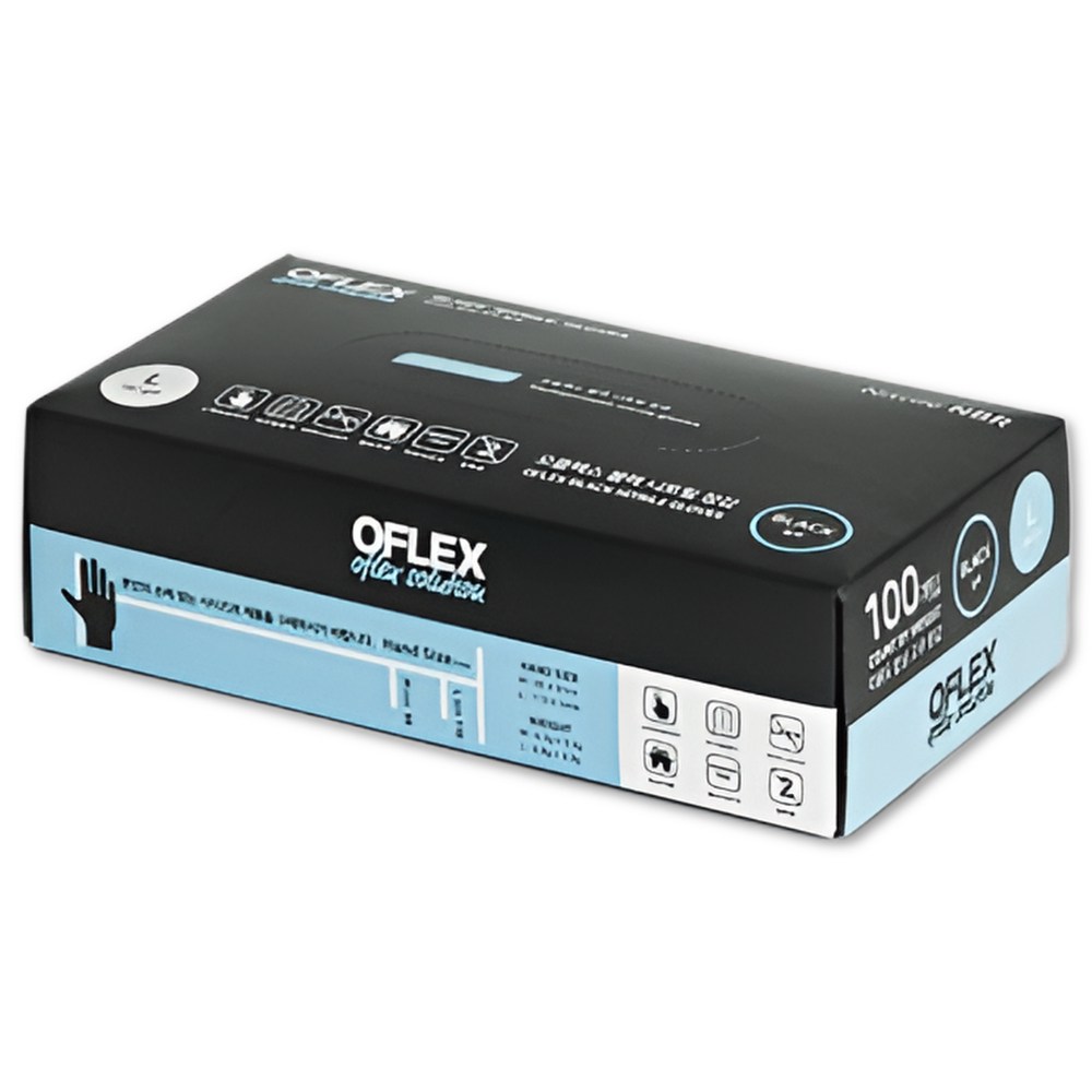 고중량 6.8g 오플렉스 니트릴 장갑 블랙 100매 M 사이즈 디테일링 세차 장갑, 1개 9,820원