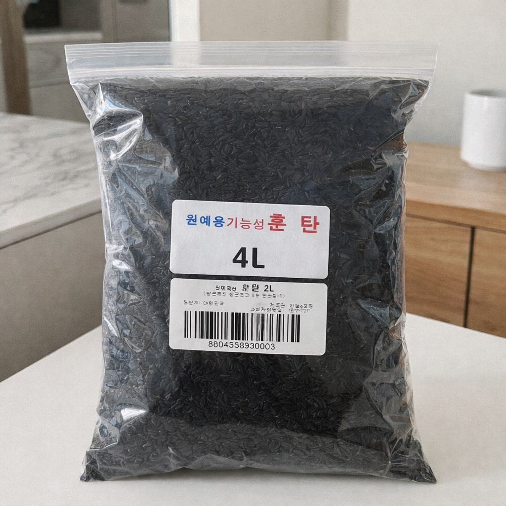 하늘e정원 프리미엄 다용도 기능성 왕겨숯 훈탄 4L 3,980원