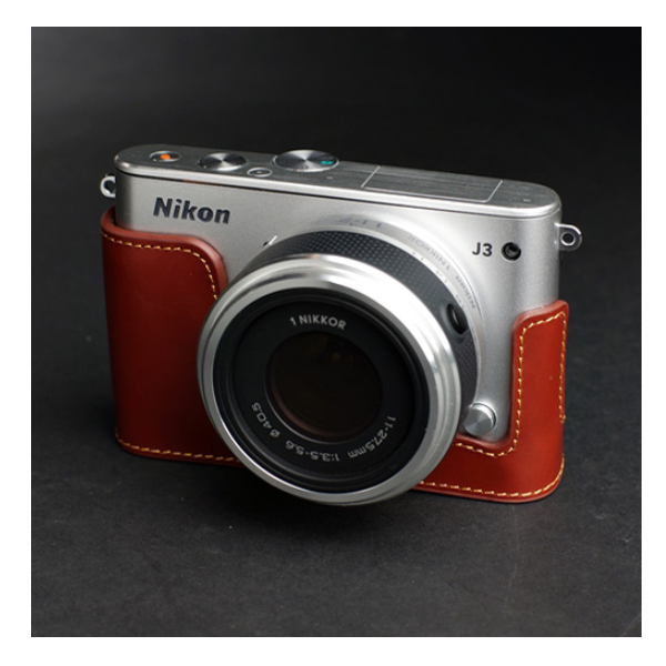 TP오리지널 하프케이스 TB02BR-J3 Leather 브라운/골드스티치/속사 (니콘1 J3) 19,000원