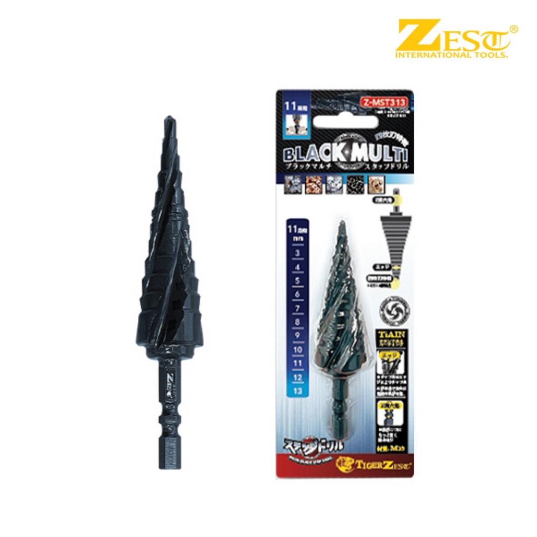 제스트 멀티블랙 스텝드릴 스탭드릴 타공 천공 알루미늄 티타늄 코팅 (소) (세미중) (중) (세미대) (대) 5종 택1 11,310원