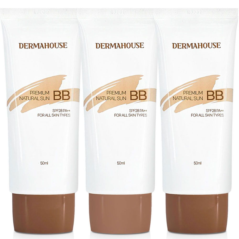더마하우스 내츄럴 썬 비비크림 / 커버력좋은비비 잡티커버 피부톤보정, 50ml, 3개 16,490원