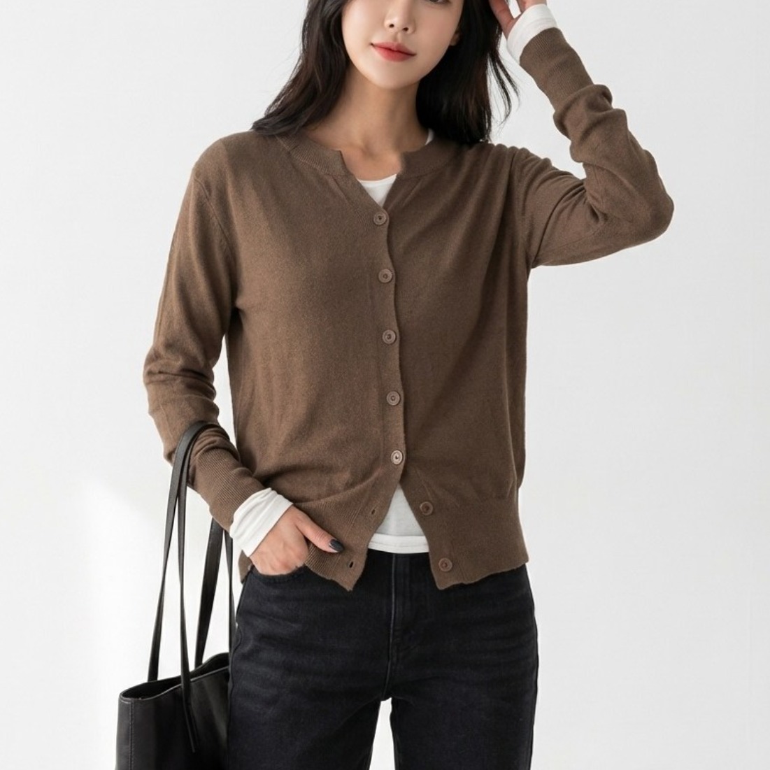 르벨 캐시미어 여성 가디건 니트가디건 봄 여름 간절기 루즈핏 레이어드 16,800원