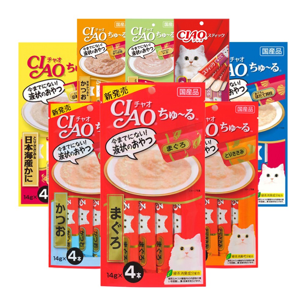 이나바 차오 츄르 고양이 간식, 참치 가다랑어, 56g, 12개 31,500원