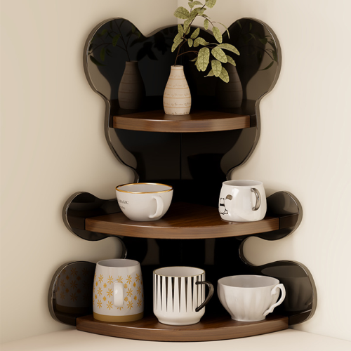 러빈홈 우드 코너선반 인테리어 삼각선반 소품 진열 미니 수납선반, 1개, 베어 우드 29,500원