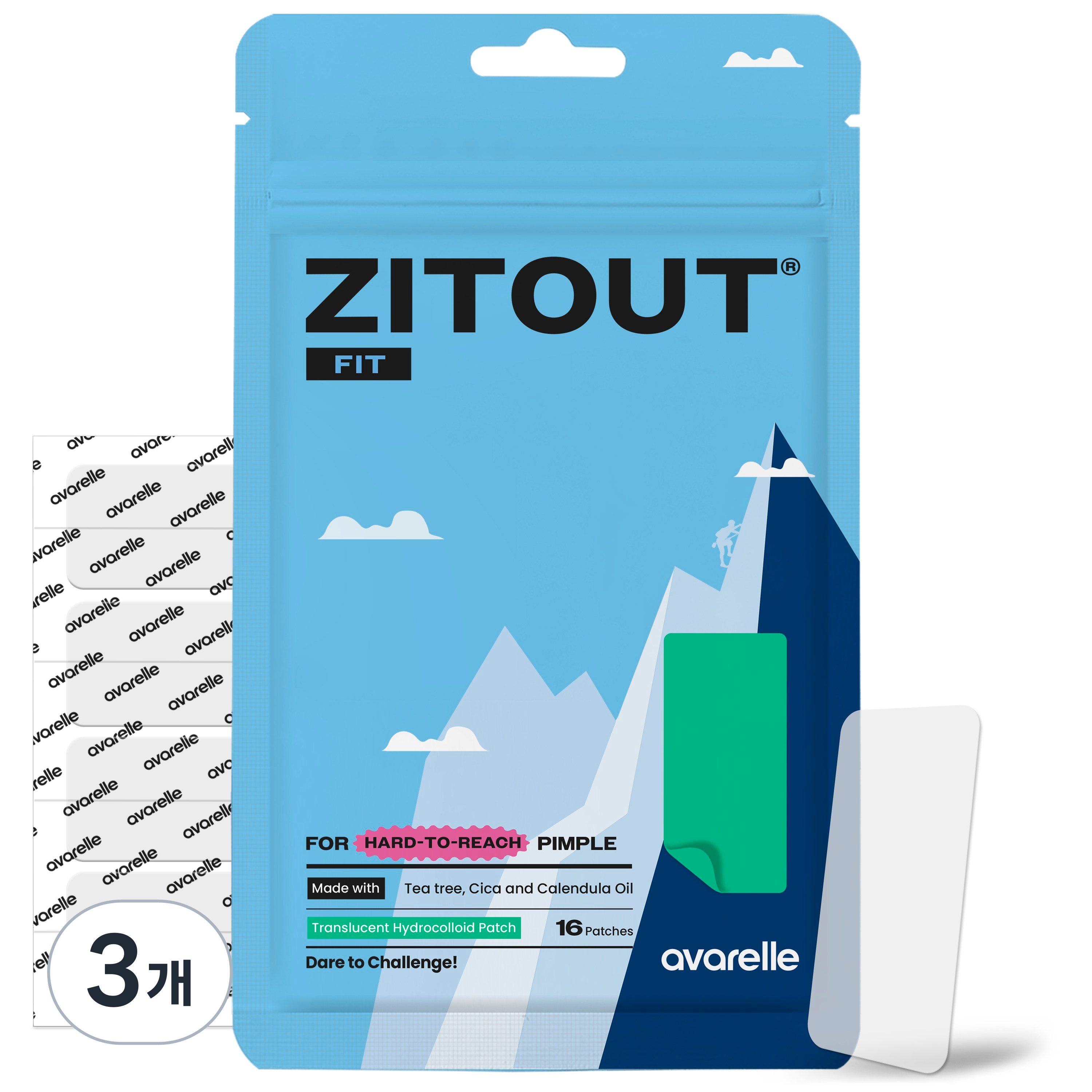 에버렐 짓아웃 트러블 패치 하이드로콜로이드 L사이즈 대형 직사각형 생활방수 진정 패치, 3개, 16개입 21,560원