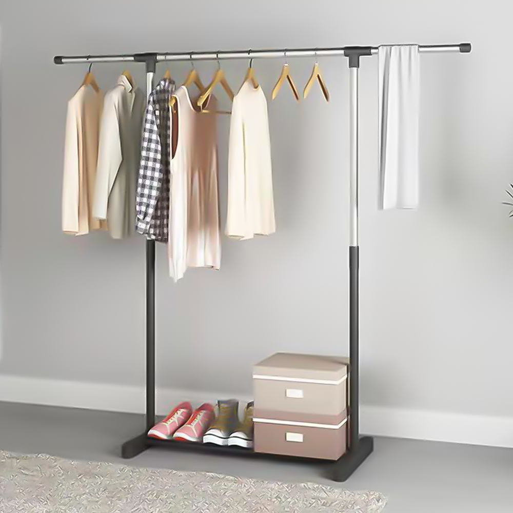 앞날창창 튼튼한 옷걸이 조립식 드레스룸 정리대 1단 행거, 실버 12,990원
