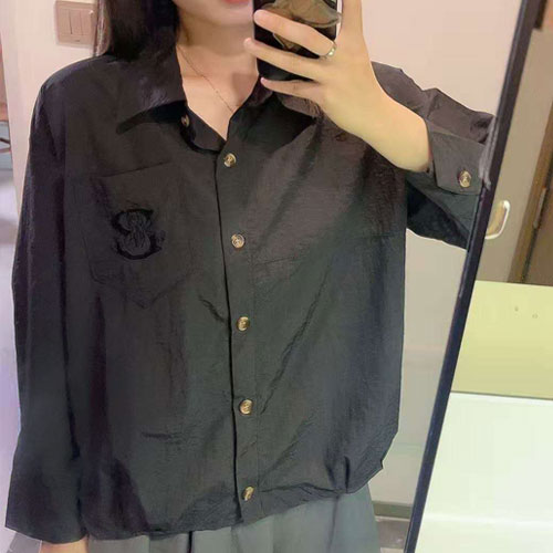 여성 빅포켓 셔츠 사그락 면혼방 자수 남방 자켓 오버빗 봄 여름 셔츠남방 25,900원