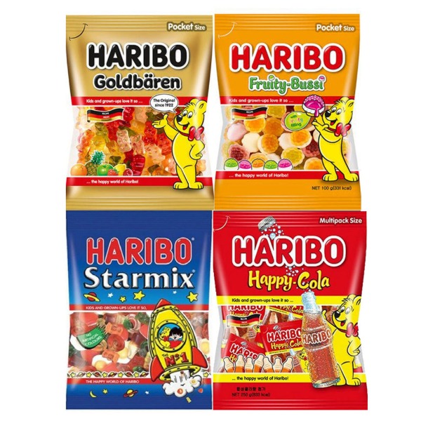 이젠서진 하리보 100g 4종혼합 각2개씩 8개 골드베렌+프루티부시+스타믹스+해피콜라 하리보젤리 22,900원