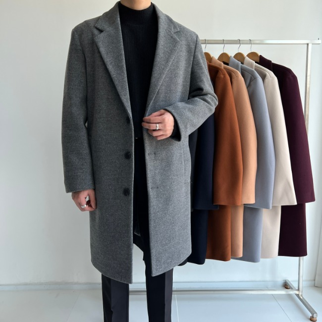 이브컴퍼니 남성 캐시미어 울 싱글 코트 8컬러 (3360-1) 126,250원