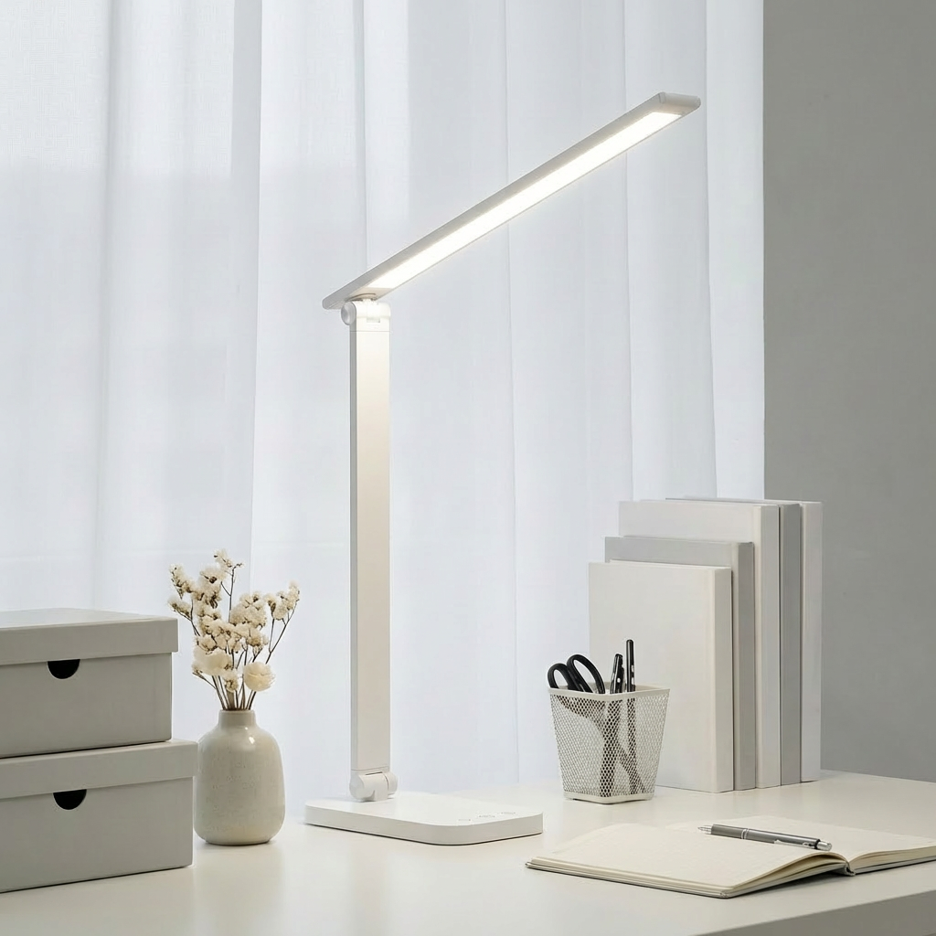 Airwit 학습용 led 스탠드 조명 책상 스탠드 무단계 밝기조절 학습등 독서등 책상등, 화이트 31,500원