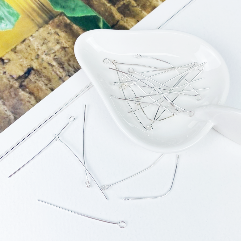 헤세드 DIY)9자핀 9자말이핀 비즈공예 부자재 (약200개), 화이트실버, 1세트 3,190원