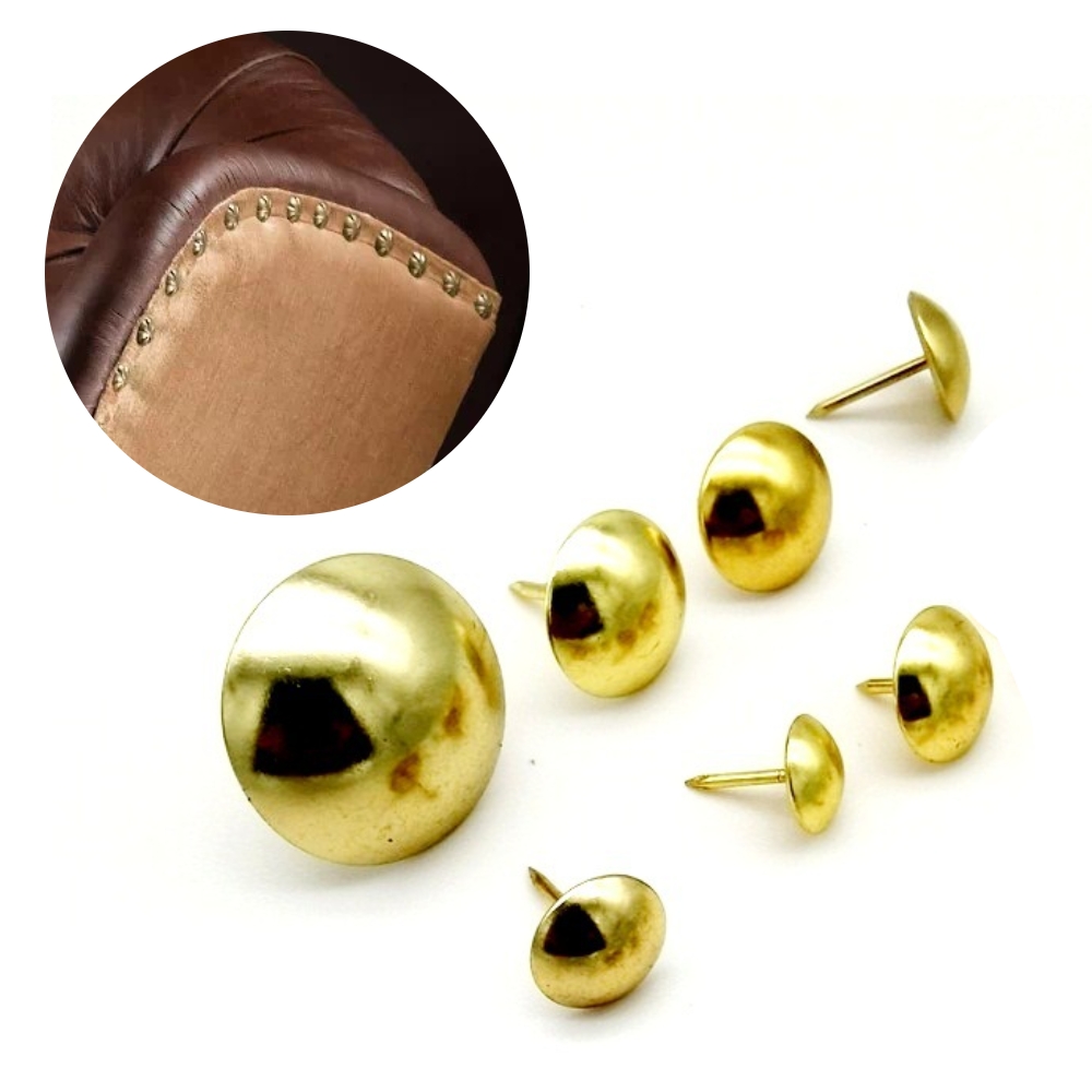 (50개묶음) 북공예 골드 압핀 부속품 수납장 장식 장식압정 대문핀 소파리폼 장식용압정 인테리어 엔틱 금속장식 부속 부자재 압정 금색 인테리어핀 문귀 보수 비오 가구리폼 빈티지 10,900원
