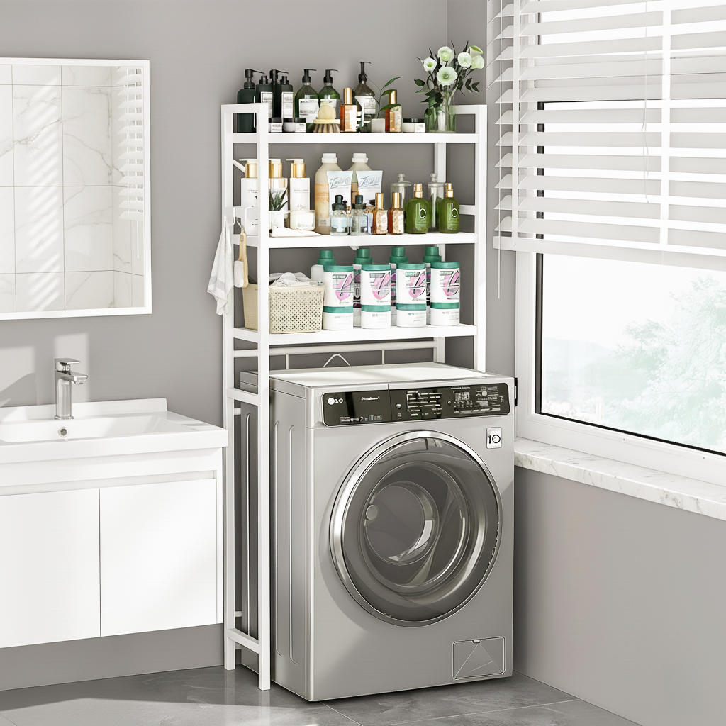 Fowod 풀 메탈 탄탄하고  견고한 세탁기 건조기 위 선반  수납 받침대 가정용 다용도 수납 선반 24,800원