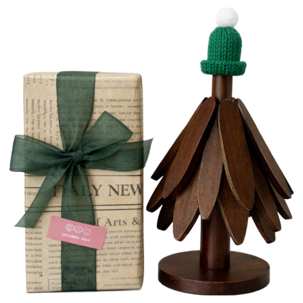 가꾸다꾸 튼튼한 원목 트리 냄비받침 집들이 선물, 1개, 월넛그린 25,900원