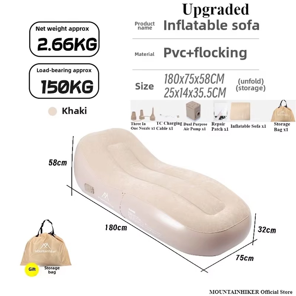 Mountainhiker 빠른 팽창식 에어 소파 침대, 야외 휴대용 매트리스, 레이지 캠핑 자동 수면 매트, 업데이트 56,500원